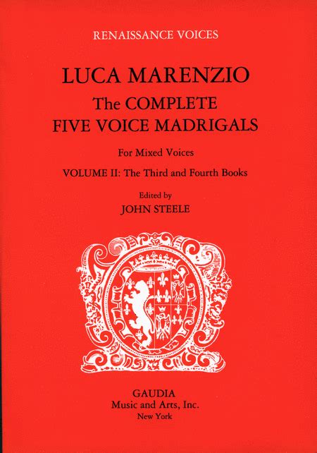 Luca Marenzio: The Complete Five Voice Madrigals Volume 2